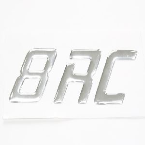 Epoxy letters on silver glossy film