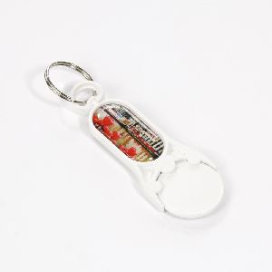 Plastic trolley token white