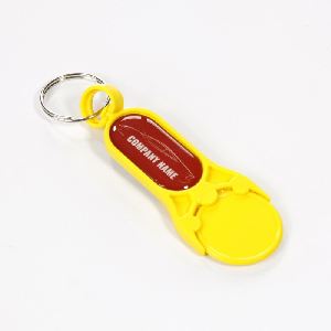 Plastic trolley token yellow