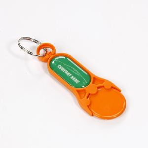 Plastic trolley token orange