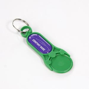 Plastic trolley token dark-green