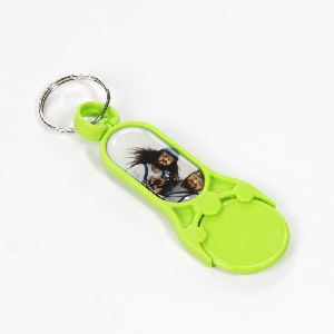 Plastic trolley token light-green