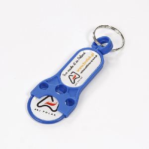 Plastic trolley token blue