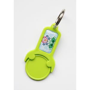 Plastic trolley token light-green 