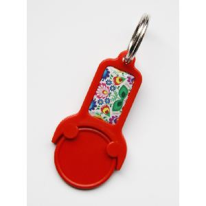 Plastic trolley token red