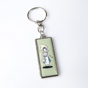 Metal keychain rectangle 44x16mm two-sided